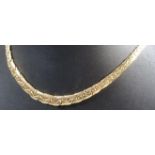 14ct gold curb necklace. 18.4g. 38.5cm approx. (B.P. 21% + VAT)