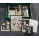 Collection of boxing and wrestling photos and other ephemera to include: a copy of the original