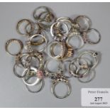 Large collection of silver and other dress rings etc (B.P. 21% + VAT)