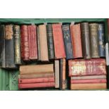 box of antiquarian books to include: 'The Golden Magnet', 'Red Eagle', 'Biggles in the Orient', '