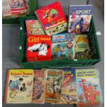 Collection of books and annuals to include: Lawson Woods Merry Monkeys Annual, 'The Modern World