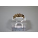 9ct gold dress ring. Size N. 1.9g approx. (B.P. 21% + VAT)