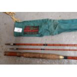 C Farlow 'Antenor' three piece 10 foot split cane vintage single handed fly fishing rod together