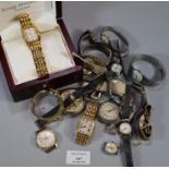 Collection of wristwatches together with a pocket watch: Krug-Baumen watch etc. (B.P. 21% + VAT)