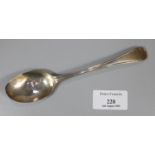 18th century silver spoon dated London 1796. 0.74 troy oz approx. (B.P. 21% + VAT)