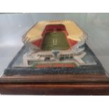 Miniature model study of Cardiff Arms Park in perspex case. (B.P. 21% + VAT)