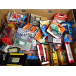 Box of assorted diecast model vehicles, to include: Hotwheels, Matchbox, Solido etc. all appearing