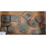 Collection of Indian bronze jewellery making moulds (11), in wooden box. (B.P. 21% + VAT)