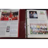 Complete 1990 World Cup stamp collection in three albums released as a limited edition over thirty