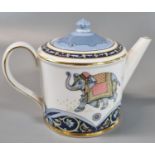 Wedgwood bone china blue elephant teapot. (B.P. 21% + VAT)