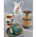 Collection of Royal Doulton, to include: Stoneware Puzzle Jug with motto, Jack and Jill nursery jug,