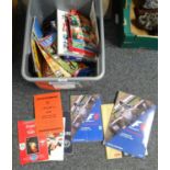 Box of assorted sporting programmes to include: British Lions, Rugby Union, Rugby Union