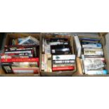 Three boxes of modern and vintage books, mostly military interest, many first editions to