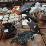 Three figures of dragons to include: Keith Foster Sculptural ceramics, another ceramics and a