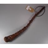 Vintage Irish blackthorn shillelagh with leather wrist thong. (B.P. 21% + VAT)