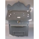 Cast metal letter/parcel box with lock and key. (B.P. 21% + VAT)