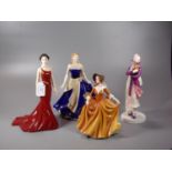 Three Royal Doulton bone china figurines to include: Pretty Ladies 'Phillipa', 'Alicia' and figure