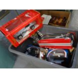 Collection of assorted toy vehicles, to include: Tonka Polistil Mercedes racing car, Maisto truck