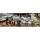 Two trays of china to include: 20 piece Colclough English bone china 'Royale' design teaset with