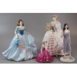 Collection of Coalport bone china figurines to include: Ladies of Fashion 'Jessica', 'Rose', 'In