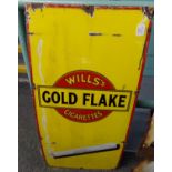 Vintage enamel 'Wills's Gold Flake Cigarettes' advertising sign. 92x46cm approx. (B.P. 21% + VAT)