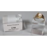 9ct gold and pearl dress ring. Size Q. 3.4g approx. (B.P. 21% + VAT)