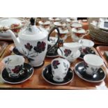 Fifteen piece Royal Albert English bone china 'Masquerade' design coffee set. (B.P. 21% + VAT)