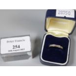 9ct gold eternity style ring. M1/2. 1.6g approx. (B.P. 21% + VAT)