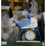 Box of assorted and various clock parts. (B.P. 21% + VAT)