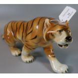 Royal Dux ceramic study of a tiger. Pink triangle mark. (B.P. 21% + VAT)