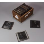 A collection of vintage slides in wooden box to include: Kitchener/Sudan, Major General Macdonald,