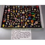 Collection of enamel and other badges to include: Harry Potter, Guide dogs, Mickey and Minnie Mouse,