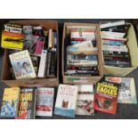 Three boxes of modern and vintage military history interest books, including first editions: '