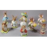 Collection of eight Beswick Beatrix Potter figurines to include: 'Timmy Tiptoes', 'Mrs Rabbit'