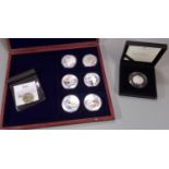 Six RAF Battle of Britain commemorative coins together with Royal Mint Her Majesty's Queen Elizabeth