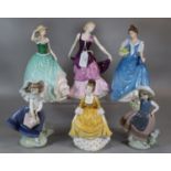 Four Royal Doulton lady figurines to include: 'Coralie' HN2307, 'Emelie' HN4093, 'Helen' HN3601