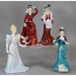 Four Francesca Art China Staffordshire England figures of ladies to include: 'Lavinia' and '