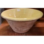 Traditional Welsh glazed terracotta dairy pan/crochan. 39cm diameter. (B.P. 21% + VAT)