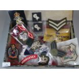 Collection of British Military uniform blazer badges, insignia and similar related items,