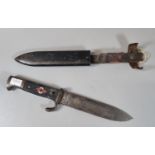 WWII period German Hitler Youth type dagger and scabbard. 10.4cm long approx. (B.P. 21% + VAT)