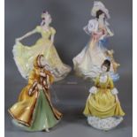 Four Royal Doulton figurines, to include: Lady Doulton 1996 'Katherine' HN3708, 'Rachel' HN2919, '