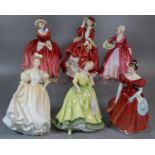 Collection of six Royal Doulton figurines of ladies, to include: 'Janet' HN1537, 'Denise' HN2273, '