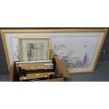 Collection of assorted furnishing prints, large needlepoint panel etc. (B.P. 21% + VAT)