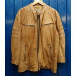 Lakeland Fine Leather size 46 light brown biker jacket. (B.P. 21% + VAT)