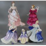 Three Royal Doulton figurines to include: 'Dulcie' HN2305, Figure of the Year 1994 'Jennifer' HN3447