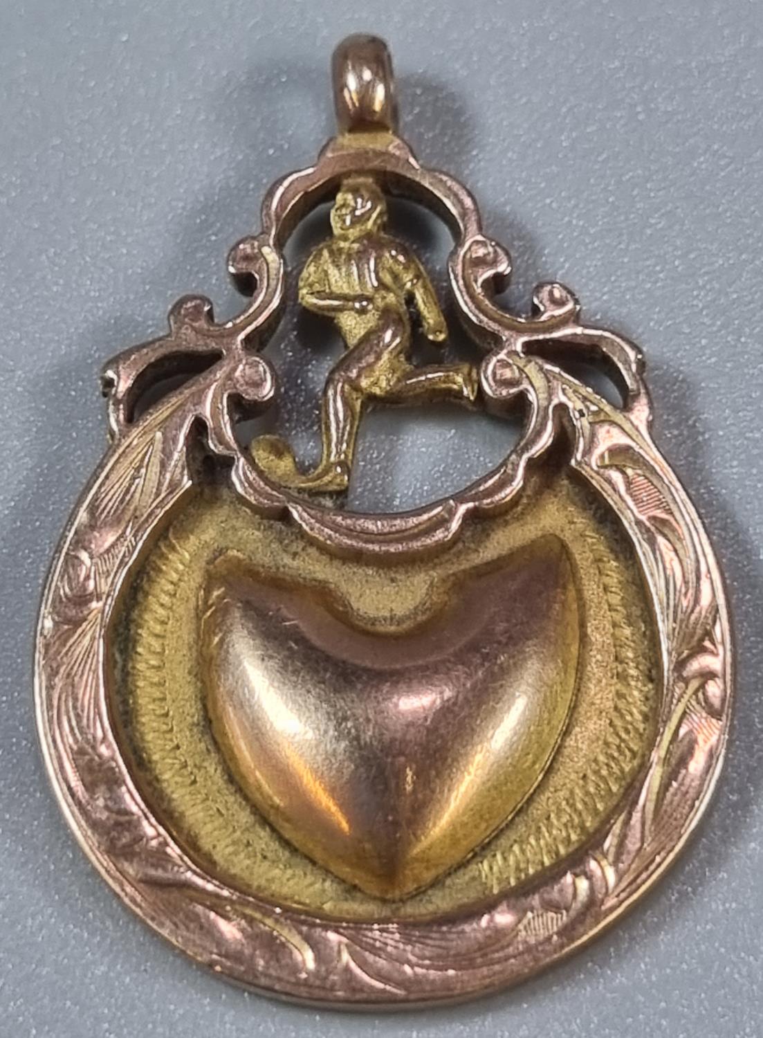 9ct gold sporting fob. 5.8g approx. (B.P. 21% + VAT) - Image 2 of 3