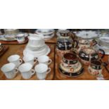 Tray of Shelley English bone china moulded floral design coffee ware to include: coffee cups,