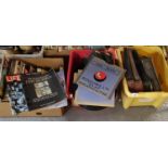 Large collection of 78rpm vintage records in HMV cases together with a box of assorted Royal