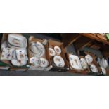 Six boxes of Royal Worcester 'Evesham' design dinnerware to include: various plates, flan dishes,