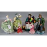 Four Royal Doulton figurines to include: 'Michele' HN2234, 'A Good Catch' HN2258, 'Buttercup' HN2309